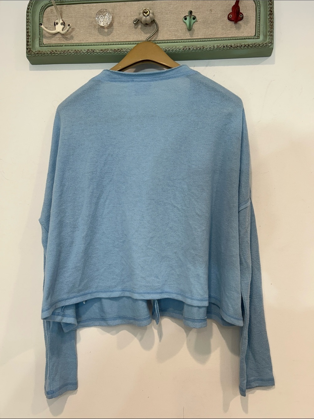 Urban Outfitters out from under Light Blue Button-Front V-Neck Cardigan large - Picture 7 of 8
